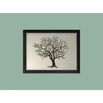 Svatební dekorace Svatební strom 3 v rámu 43 x 33 cm