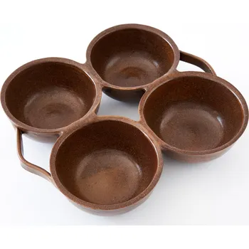 pekáč pekáč na buchty 4 misky velký - kameninový pekáč (ruční výroba)