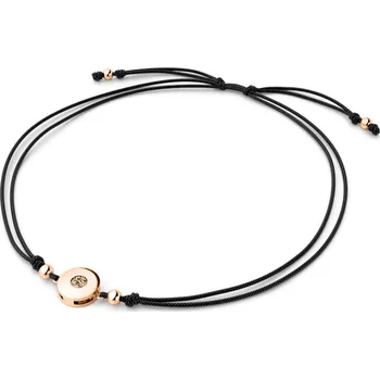 Oblečení a móda Dámský náramek přírodní diamant 0.055 ct šňůrkový kabbalah s Champagne 10911-NRS-CER-CV-Champ délka 21 cm