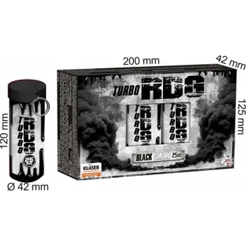 Zábavní pyrotechnika Černá turbo dýmovnice s trhací pojistkou