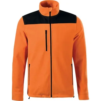 Pánská mikina RIMECK Mikina Effect 530 na zip, fleece, unisex MAL-5301113 S Oranžová