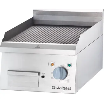 Kuchyňský gril Grilovací deska elektrická, vestavná, vroubkovaná 400x700x250 mm, 4kW | STALGAST, Linia 700
