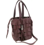 Vínová taška s volánky 28 cm (Stylová kabelka pro ženy)