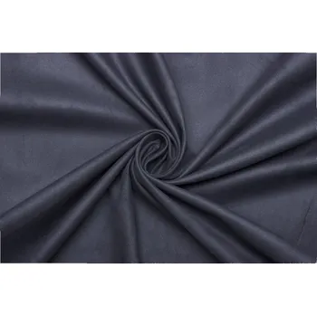 Kostýmová látka imitace semiše - Tmavě modrá