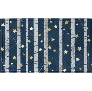 Rohožka Textilní gumová čistící vnitřní vstupní rohož FLOMA Star & Birch - 45 x 75 x 1,1 cm