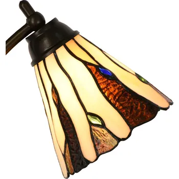 Lampička Béžovo-hnědá stolní lampa Tiffany Titto - Ø 27*51 cm E14/max 1*40W