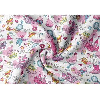 Orbytex Dětská zatemňovací látka na závěsy, šíře 150cm - vzor princezny