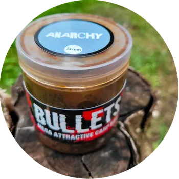 Boilies G.B.U. Dipované Boilies Bullets Anarchy 200 g - 20 mm