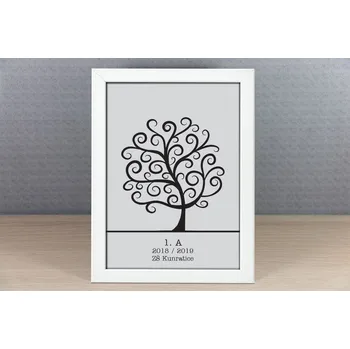 Obraz Strom dětí 2 v bílém rámečku 21 x 30 cm