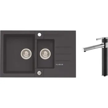 Granitový dřez SET ALVEUS ROCK 70 /05 + BATERIE ZINA 05