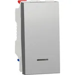 Schneider Electric NU310330S Unica - Přepínač střídavý s nulovou svorkou řazení 6, 1M, Aluminium