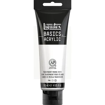 Výtvarná barva Akrylová barva Liquitex Basics - Transparent Mixing White Balení: 118 ml