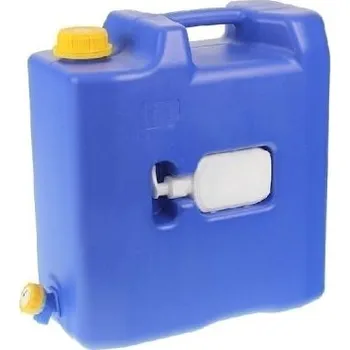 Kanystr Kanystr na vodu 15 l (extra pevný) s plastovým kohoutem a zásobníkem na mýdlo, modrý