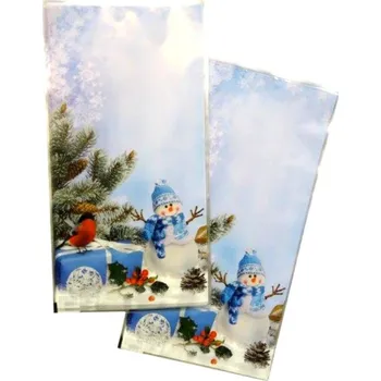 Dárková taška sáček 21x40cm SNĚHULÁK-ván., dárkový