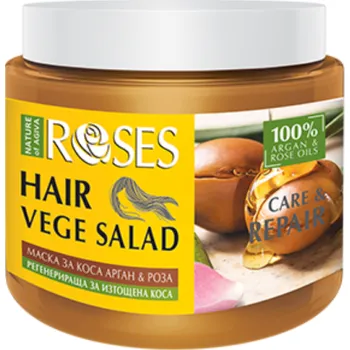 Vlasová regenerace Agiva Maska Care&Repair na velmi poškozené vlasy s růžovým a arganovým olejem 350 ml