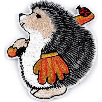 Nažehlovačka, ježek, 53x62 mm, šedý