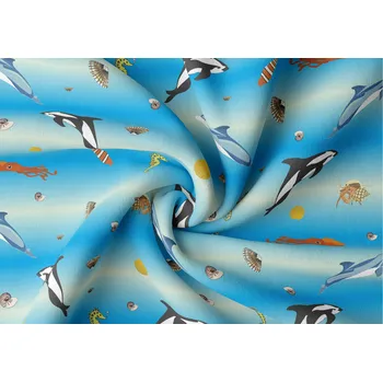 Orbytex Dětská zatemňovací látka na závěsy, šíře 150cm - vzor moře