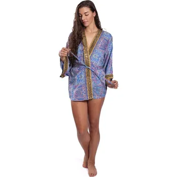 Dámské šaty Kimono GLOS modro-růžový