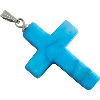 Přívěsek Milujeme Kameny Tyrkenit - křížek - přívěsek 357885