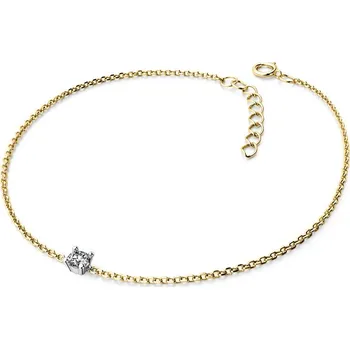 Módní doplněk Dámský náramek žluté zlato 585/1000 přírodní diamant 0.130 ct G/SI 10828-NR01-ZLB délka 17 cm