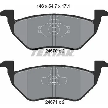 Brzdová destička Sada brzdových destiček, kotoučová brzda TEXTAR 2467001
