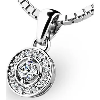 Přívěsek Dámský přívěsek bílé zlato 585/1000 přírodní diamant 0.245 ct G/SI briliantový 10922-B-DIA bez řetízku