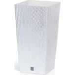 PROSPERPLAST Květináč - RATO SQUARE Rozměr: 29x29 cm, Barva: bílá