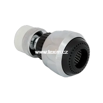 Perlátor TEXIM Spořič vody s kloubem chrom černý vlnka