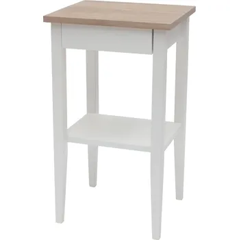 Toaletní stolek Světlý dubový odkládací stolek RAGABA ENTLIK 40 x 35 cm