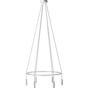 creative cables Lustr cage p-light se 6 žárovkami Barva: Matný chrom