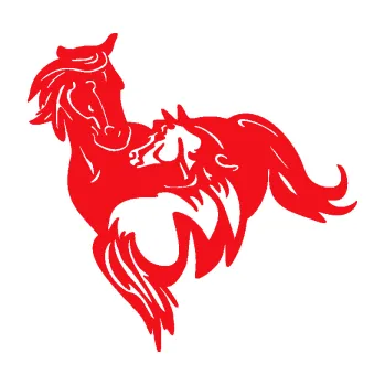 Samolepící dekorace SAMOLEPKA Koníci 007 levá klisna s hříbětem (10 - červená) NA AUTO, NÁLEPKA, FÓLIE, POLEP, TUNING, VLASTNÍ TEXT, TISK, AUTOSAMOLEPKY.cz, POLEPY, OBRÁZEK, LOGO, SAMOLEPKY