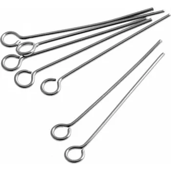 Materiál na výrobu šperku Ketlovací jehly z chirurgické oceli 316L, 30x0,7 mm (25 ks)
