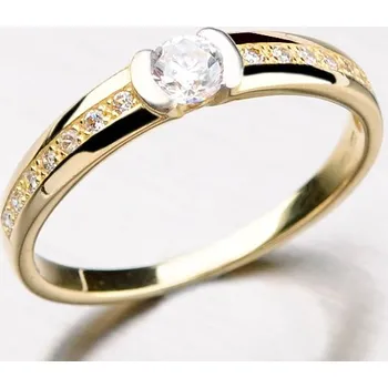 Oblečení a móda Dámský prsten žluté zlato 585 zirkon DZ2106-ZL velikost 60