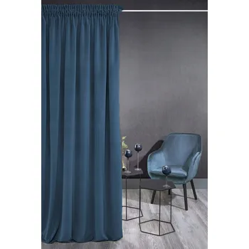 Uchycení záclony a závěsu Velurové závěsy Malaga Námořnická modř (Z)