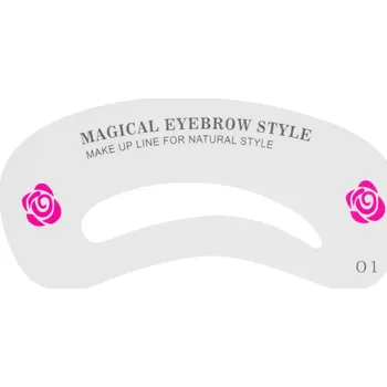 Barva na řasy a obočí Lash Brow Eyebrow Stencil šablony na obočí 24 ks