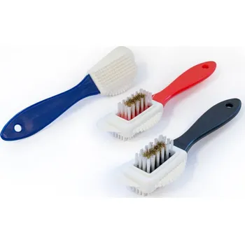 Přípravek pro údržbu obuvi DOPLŇKOVÉ ZBOŽÍ "Oboustranný kartáč na obuv z broušené usně" Velikost: vícebarevná