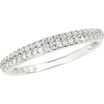 Prsten Dámský prsten bílé zlato 585/1000 přírodní diamant 0.156 ct brilianty GKW52024 velikost 54