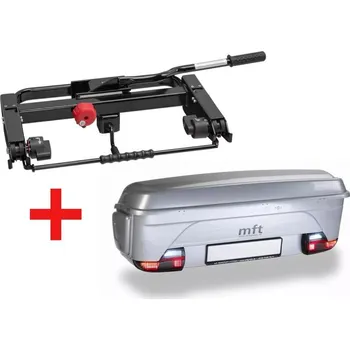 Box na tažné zařízení Přepravní box na tažné zařízení MFT BackBox Silver včetně základny BackCarrier