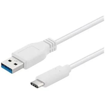 Datový kabel PremiumCord Kabel USB 3.2 konektor C/male - USB 3.0 A/male, bílý, 3m