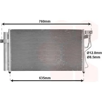 Klimatizace automobilu Kondenzátor, klimatizace VAN WEZEL 82005178