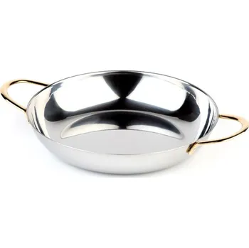 Nádoba na med Kulatá mísa s pozlacenými úchyty o průměru 190 mm | APS, 61190