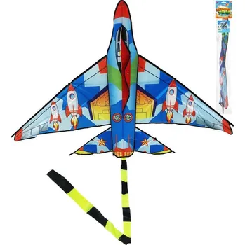 Létající drak Drak létající letadlo 140cm raketa v sáčku plast nylonový