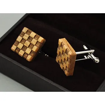 Manžetový knoflíček Manžetové knoflíčky - chessboard