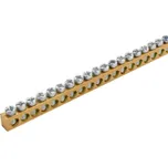 Eleman 1000102 Svorkovnice N/PE mosazná NSCH 6,5x9x1000mm, IP00, 144 přip. míst, 16mm2