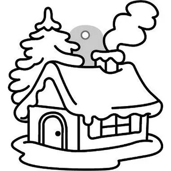 Závěsná sklíčka k vybarvení barvami na sklo cca 8 cm - 47. DOMEK