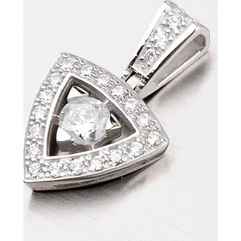 Přívěsek Dámský přívěsek bílé zlato 585 zirkon DZ1991B