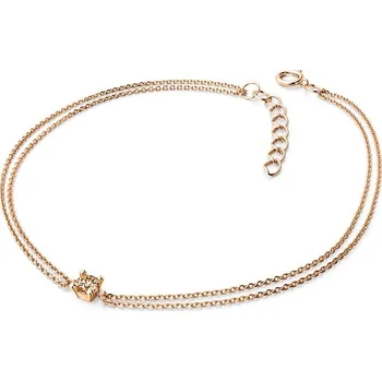 Šperk Dámský náramek žluté zlato 585/1000 přírodní diamant 0.130 ct s champagne 10828-NR02-CV-Champ délka 17 cm