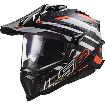 Helma na motorku LS2 MX701 EXPLORER C EDGE BLACK FLUO ORANGE-06 (velikost helmy: XXL (63-64 cm))