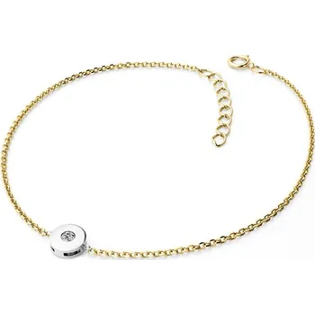 Náramek Dámský náramek přírodní diamant 0.055 ct G/SI bílého s bílé zlato 10911-NR01-ZLB délka 17 cm