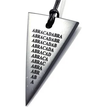 Přívěsek Milujeme Kameny Šungit - trojúhelník - Abrakadabra - přívěsek 363452